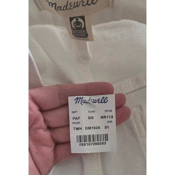 New W/Defect Madewell The Emmett Wide Leg Jeans Size 31 - Picture 5 of 8